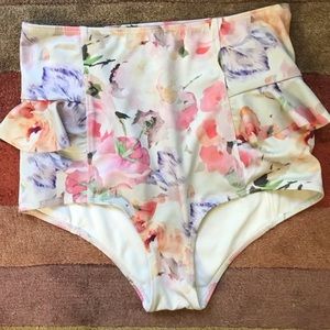Kortni Jeane Floral Ruffle Swim